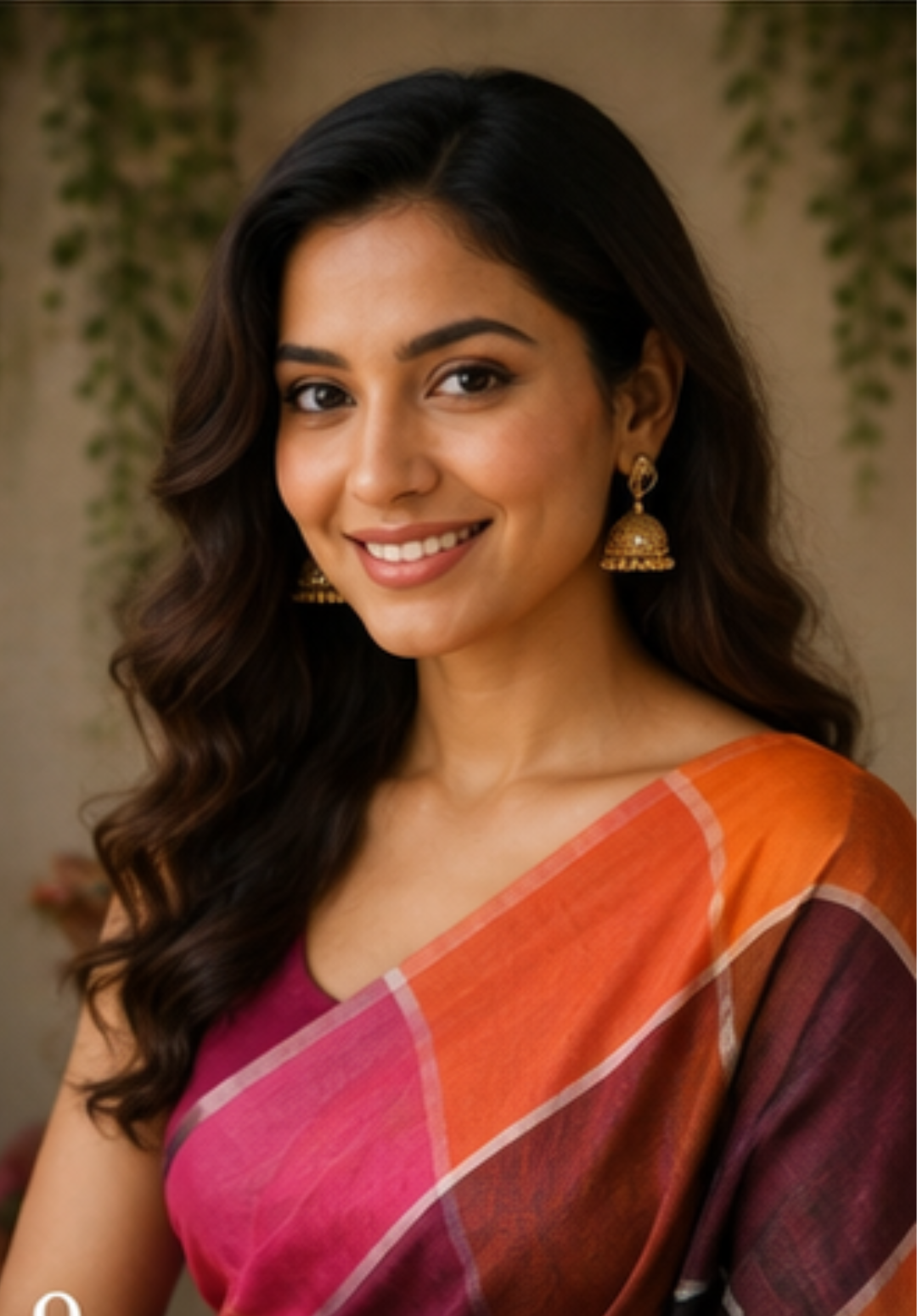RANGREKHA CHECKS LINEN SAREE