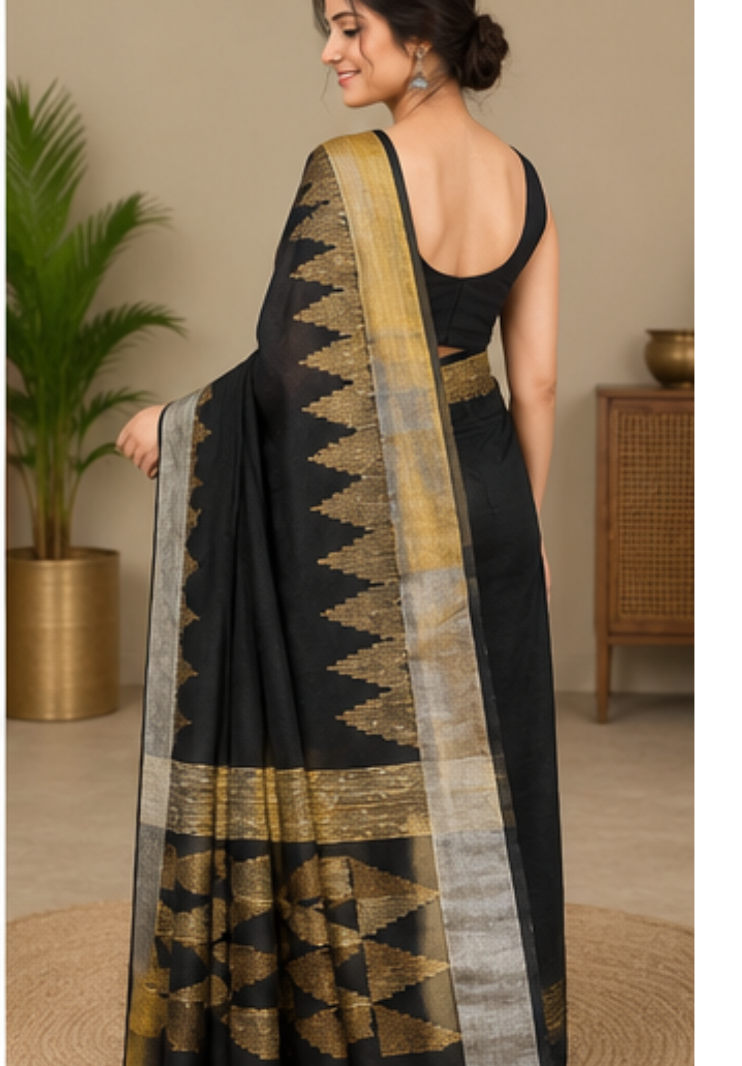Midnight Black Jamdani
