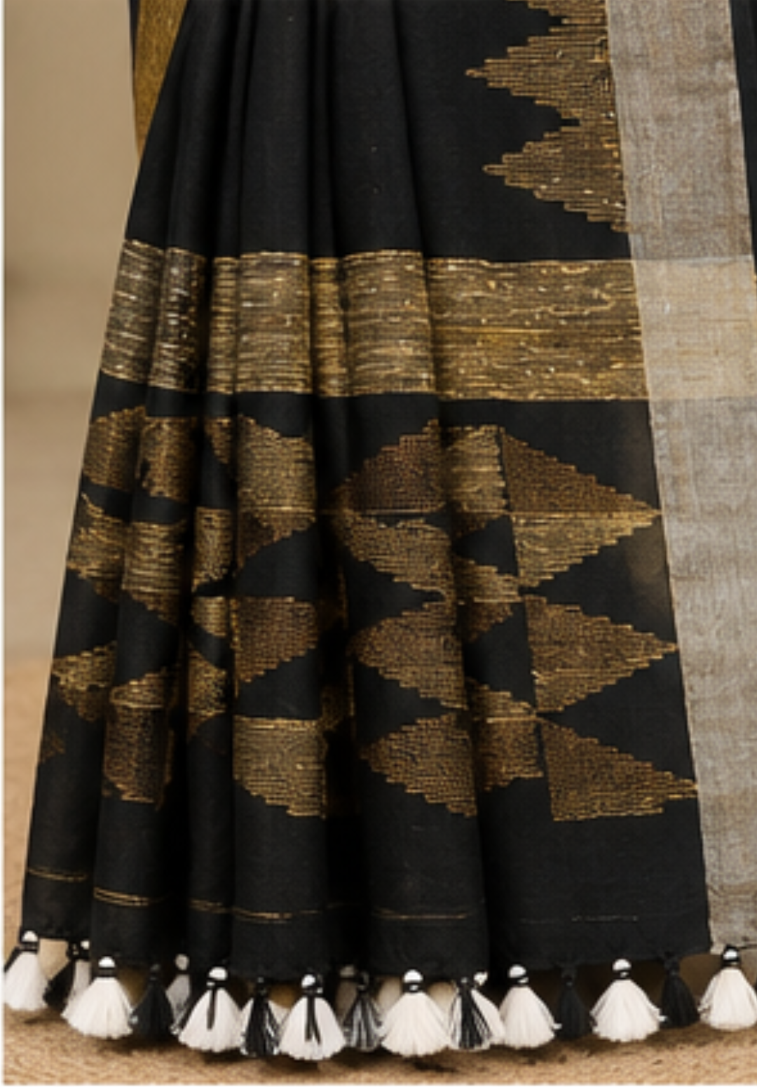 Midnight Black Jamdani